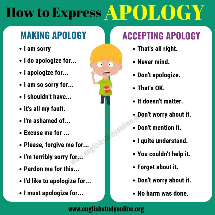 Apology apologize