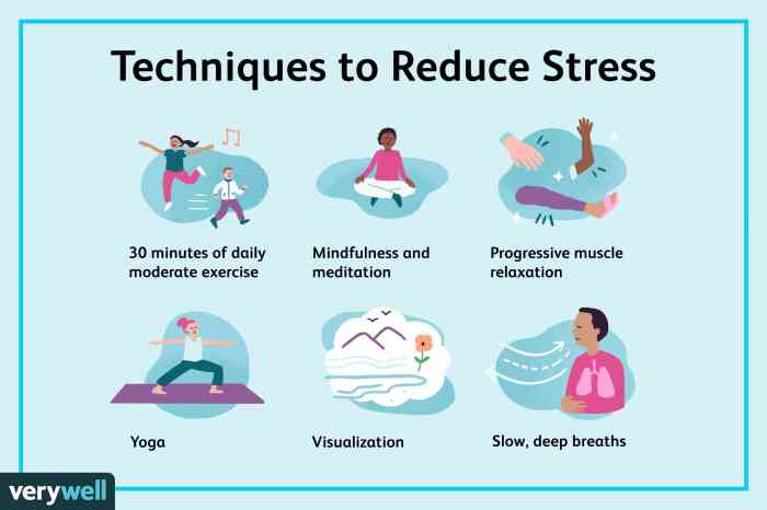 Stress manage infographic ways illustration vector easy exercise preview